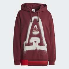 Худи Adidas Oversized A Graphic, бордовый