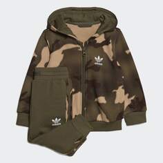 Спортивный костюм Adidas Full-Zip Camo Hoodie, хаки