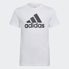 Футболка Adidas Essentials Big Logo Cotton Slim, черный/белый