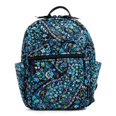 Рюкзак Vera Bradley Cotton Small Women&apos;s, черный/голубой