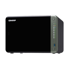 Сетевое хранилище QNAP TS-653D, 6 отсеков, 4 ГБ, без дисков, черный