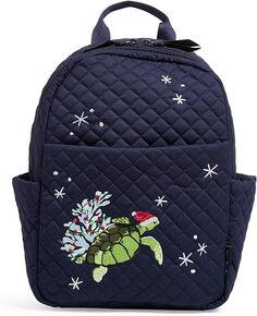 Рюкзак Vera Bradley Cotton Small Women&apos;s, темно-синий/зеленый