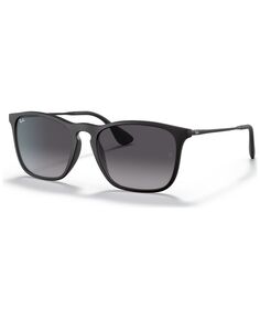 Солнцезащитные очки унисекс с низкой перемычкой, rb4187f chris 54 Ray-Ban, черный