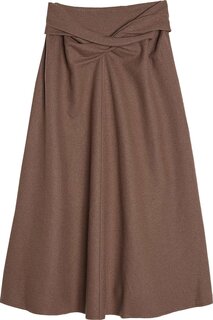 Юбка Lemaire Draped Skirt Truffle Brown, коричневый