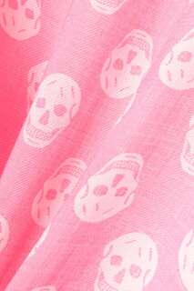 ALEXANDER MCQUEEN шарф из шелкового твила с принтом, розовый