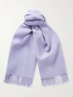 Шерстяной шарф Vesta с бахромой ACNE STUDIOS, фиолетовый
