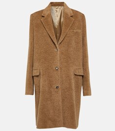 Пальто из шерсти и альпаки TOTEME, коричневый