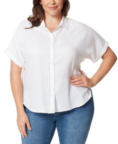 Тканая рубашка на пуговицах больших размеров с изображением ромашки Gloria Vanderbilt