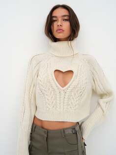 Свитер For Love &amp; Lemons Vera Cropped Cutout, кремовый