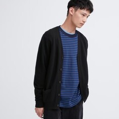 Кардиган Uniqlo Premium Lambswool, черный