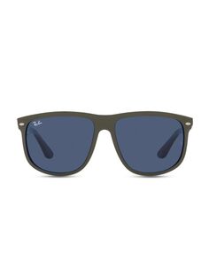 Квадратные солнцезащитные очки RB4147 56 мм Ray-Ban, синий