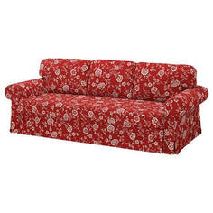 Чехол для 3-местного дивана-кровати Ikea Vretstorp, красно-белый