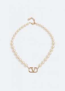 Ожерелье VALENTINO GARAVANI VLogo Signature pearl necklace, белый