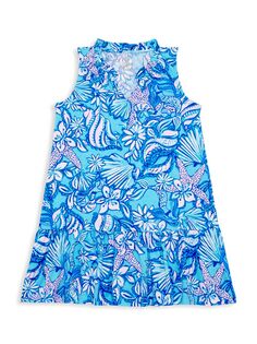 Мини-платье Malone для маленьких девочек и девочек Lilly Pulitzer Kids, синий