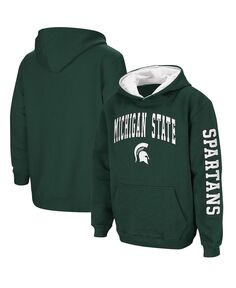 Зеленый пуловер с капюшоном Big Boys Michigan State Spartans 2-Hit Team Colosseum