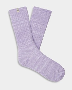 Носки Rib Knit Slouchy Crew Sock UGG, фиолетовый