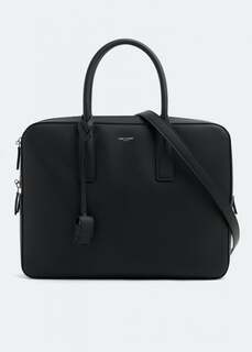 Сумка-тоут SAINT LAURENT Museum small briefcase, черный