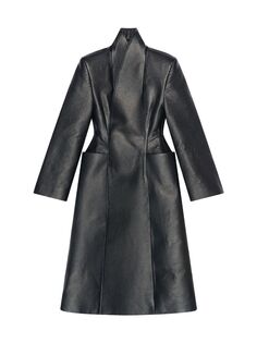 Расклешенное пальто в виде песочных часов Balenciaga, черный