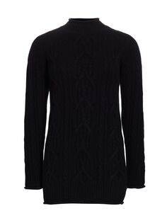 Кашемировое платье-свитер Layo с косой вязкой Loulou Studio, черный
