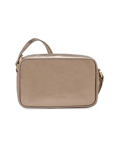 Классическая сумка через плечо Oliveta из металлизированной кожи Il Bisonte, бронзовый