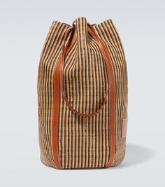 Bali Большая льняная сумка-мешок с кожаной отделкой Loro Piana, разноцветный
