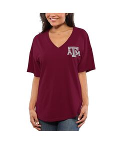 Женская темно-бордовая футболка оверсайз Texas A&amp;M Aggies Spirit Jersey