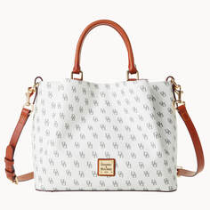 Сумка Dooney &amp; Bourke Gretta Brenna Satchel, белый/серый/рыже-коричневый