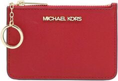 Кошелек Michael Kors Jet Set Travel Small Top Zip Coin With ID Holder, темно-красный