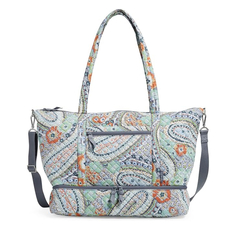 Сумка дорожная Vera Bradley Cotton Deluxe Women&apos;s, светло-бирюзовый/оранжевый