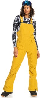 Зимние брюки Rideout Bib — женские Roxy, желтый