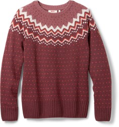 Вязаный свитер Ovik — женский Fjallraven, красный