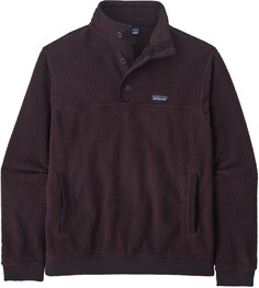 Флисовый пуловер на пуговицах из овчины - мужской Patagonia, фиолетовый
