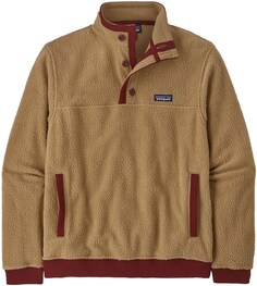 Флисовый пуловер на пуговицах из овчины - мужской Patagonia, коричневый
