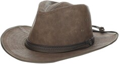 Кепка Rattler Outback из искусственной кожи — мужская Dorfman Hat Co., коричневый