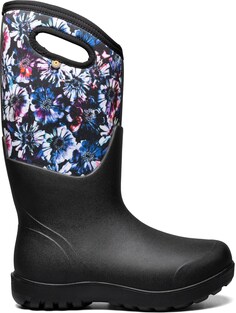 Неоклассические высокие ботинки с живыми цветами — женские Bogs, черный