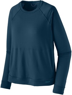 Утепленная футболка Capilene с длинными рукавами — женская Patagonia, синий