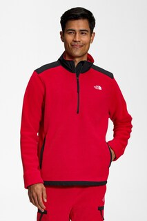 Alpine Polartec 200 флисовый пуловер с молнией в четверть — мужской The North Face, красный