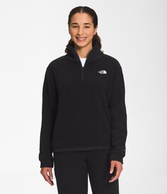 Alpine Polartec 200 флисовый пуловер с молнией в четверть — женский The North Face, черный
