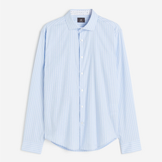 Рубашка H&amp;M Slim Fit Premium Cotton, голубой H&M