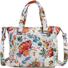 Хлопковая сумка через плечо Vera Bradley с несколькими ремешками, морской воздух цветочный