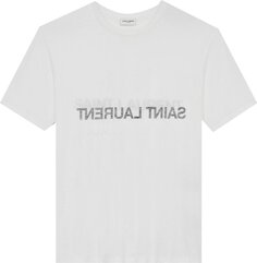 Футболка Saint Laurent Reverse Logo T-Shirt &apos;Naturel/Noir&apos;, черный