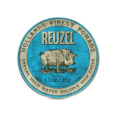 Reuzel Blue Strong Hold Water сильно фиксирующая и глянцевая помада для волос, 35 г