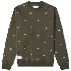 Толстовка WTAPS Acne Bones Crew Sweat (W)Taps