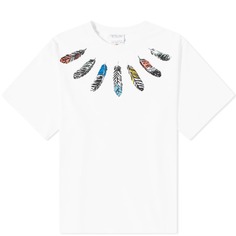 Футболка Marcelo Burlon Collar Feathers Oversized Tee