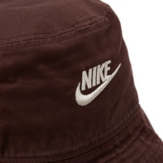 Панама Nike Washed Bucket, темно-коричневый