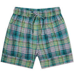 Шорты GANNI Seersucker Check Elasticated Short