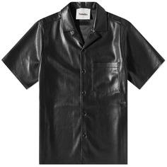 Рубашка Nanushka Bodil Vegan Leather Vacation Shirt