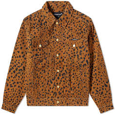 Джинсовая куртка Go с леопардовым принтом Noon Goons
