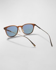 Овальные солнцезащитные очки Gerardo из ацетата и металла Brunello Cucinelli &amp; Oliver Peoples