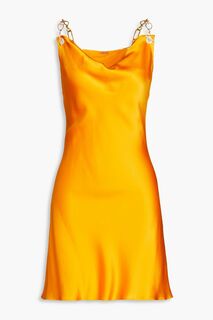 Платье мини Nerida из шелкового атласа с цепочкой CULT GAIA, бархатцы
